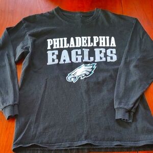 Philadelphia Eagles Long Sleeve Youth Tee, Med-Large